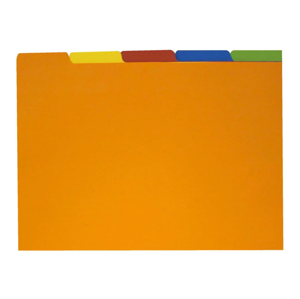A4 Board File Dividers 5Tab Assorted The Stationery People